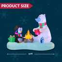 Joiedomi 6 FT Long Christmas Inflatable North Pole with Build-in LEDs, Blow Up Inflatable Polar Bears & Penguin for Xmas Party Indoor, Outdoor, Yard, Garden, Lawn Décor, Holiday Season Decorations