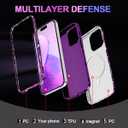 Casetego for iPhone 14 Pro Max Case,Compatible with MagSafe,[Military Grade Drop Test] Full Body Protection Slim Shockproof Rugged Marble Women Girls Case for iPhone 14 Pro Max 6.7 inch,All Purple