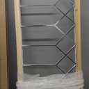 Rectangular Window Mirrors for Wall Decor 20 X 40 Inch, Distressed White Farmhouse Wooden Window Pane Mirror for Living Room, Rustic Horizontal Long Mirrors for Hallway Entryway