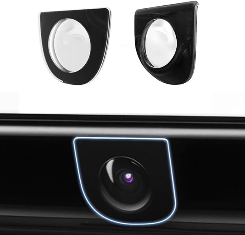 2pcs Front & Rear Camera Protective Lens Guard Cover Compatible with Tesla Model Y Juniper 2025–2026, Spherical PC Bumper Camera Protector Case