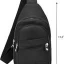 Banelu Small Sling Backpack Crossbody Sling Bag for Women Men, Chest Bag Daypack Fanny Pack Cross Body Bag for Outdoors Hiking Traveling - Black, One Size