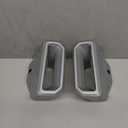 Pair(2) Ex-h-a-ust Bezels For 2019-2024 Silverado GMC Sierra 1500 (Silver)
