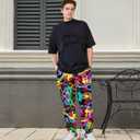 Goodstoworld Mens Cool Joggers Pants 3D Novelty Casual Sweatpants with Drawstring (M)