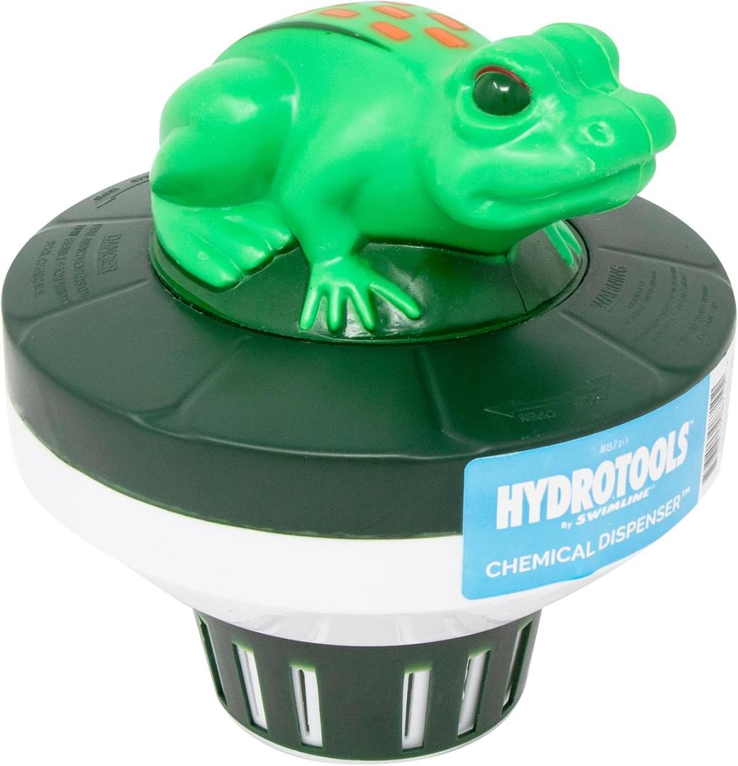 SWIMLINE HYDROTOOLS 8710 Frog Large Capacity Pool & Spa Chemical Dispenser | Compatible With Bromine & Chlorine Supports 1-3 Tablets | Adjustable For Customizable Flow Rate | Cost Effective