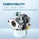 798653 Carburetor Compatible with B&S Intek 206 5.5hp 6HP 190 6HP Engine Craftsman Troy Bilt Sears Tiller Chipper Replace 791077 696981 798653 698860 698810 Carb