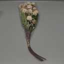 Ling's Moment Pompon Mum Artificial Flower, 5pcs Faux Silk Mini Chrysanth with Stems, Bulk Fake Wedding Filler Flowers for DIY Bouquet Centerpieces Arrangements Shower Decorations, Beige