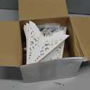 Retisee 12 Pcs 14in Paper Star Lantern with 7 Pointed LED Lights for Xmas, Wedding, Holiday, Birthday Party Celebration(White)