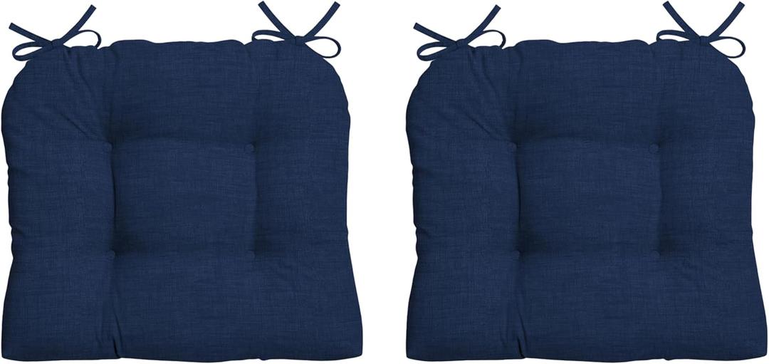 Arden Adirondack Chair Cushion, 2 Pack, 20 x 18, Rain-Proof, Fade Resistant, Cushion for Adirondack, Rocking and Outdoor Chairs Sapphire Blue Leala