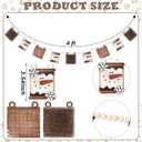 Pinkunn 10 ft Christmas S'Mores Banners Decoration Wooden Smores Man Cookie Garland Winter Hot Cocoa Bar Marshmallow Snowman Banner Winter Farmhouse Hanging Garland for Christmas Tree Fireplace Wall