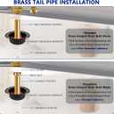 Freestanding Tub Drain Rough-in Kit, Bathtub Drain Kit with PVC Adapter & Brass Tail Pipes,Free Standing Tub Drain Kit, Suitable for All Freestanding Bathtub, Floor-Mounted, and Copper Bathtubs