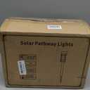 Mancra Solar Pathway Lights, 8 Pack LED Solar Lights Outdoor Waterproof, Glass Metal Garden Lighting for Yard Path Landscape Lawn Walkway Driveway, 3000K