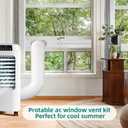 Portable Air Conditioner Window Kit - Adjustable Universal Window Seal AC Vent Kit with 5.9 Exhaust Hose for Sliding Vertical/Horizontal Windows