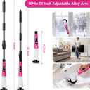 Electric Spin Scrubber,2026 New Adjustable Angle Cleaning BrushIPX7 Waterproof Shower Scrubber with 3 Speed Settings,9 Brush Heads & Extendable Long Handle for Bathroom, Kitchen and Car Cleaning