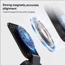 DOSTDR 3-in-1 Wireless Desk Charging Station, 15W, MagSafe Compatible, Foldable, Fast, Compatible with Charging Apple Devices, Travel-Friendly, N52 Magnetic, Space-Saving, Multi-Device, Phone Mount