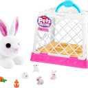 Little Live Pets Bunny Mama Surprise Toy Set, Hutch Interactive Animal Playset with 3 Surprise Babies, 20+ Sounds, Bunny Accessories for Girls Ages 3+