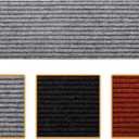 Ottomanson Non Slip Stair Treads Indoor – Peel and Stick Carpet Stair Treads for Wooden Stairs, Self Adhesive Anti Slip Stair Pads for Kids & Pets – 7.9" x 29.9", 14 Pack – Gray