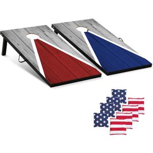Cornhole Board Set Cornhole Games for Adults Portable Choose Regulation or Tailgate Size