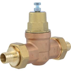 Cash Acme EB45 Pressure Regulating Valve, Double Union, 1 Inch Crimp, Metal Top, 60 PSI, PVA20M-DUCR-60