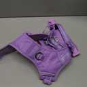 PoyPet No Pull Dog Harness, No Choke Reflective Dog Vest, Adjustable Pet Harnesses with Easy Control Padded Handle for Small Medium Large Dogs (Light Purple Matching Trim, XL)