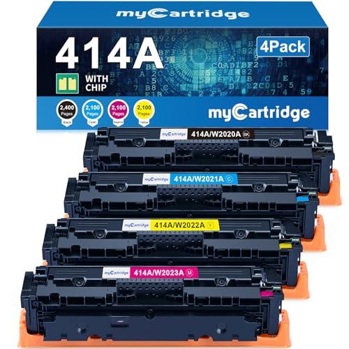 414A Toner Cartridges 3 Pack (with Chip) Compatible Replacement for HP 414A 414X for Color Laserjet Pro MFP M479fdw M479fdn M479dw Pro M454dw M454dn M479 M454 Printer Ink W2020A W2020X High Yield