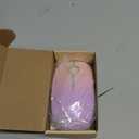 Unipows Wireless Mouse - 2.4G Slim Portable Computer Mouse with Nano Receiver, Less Noise Mobile Optical Mice for Notebook, PC, Laptop, Computer, Mac (Gradient Pink to Purple)