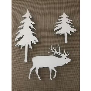 DCentral ELK Flexible Vinyl Safety Screen Magnets: Double-Sided. White-Easier to See Day & Night. Decorative. Helps Stop Walking into Screens, for Non-RETRACTABLES, Size W 10" x L 10"