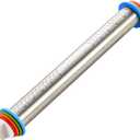 Adjustable Rolling Pin 17” with 4 Thickness Rings for Baking, Stainless Steel Dough Roller with Clear Measurement for Pizza, Fondant, Pie, Cookies, Baking Supplies, Pastry, Pasta