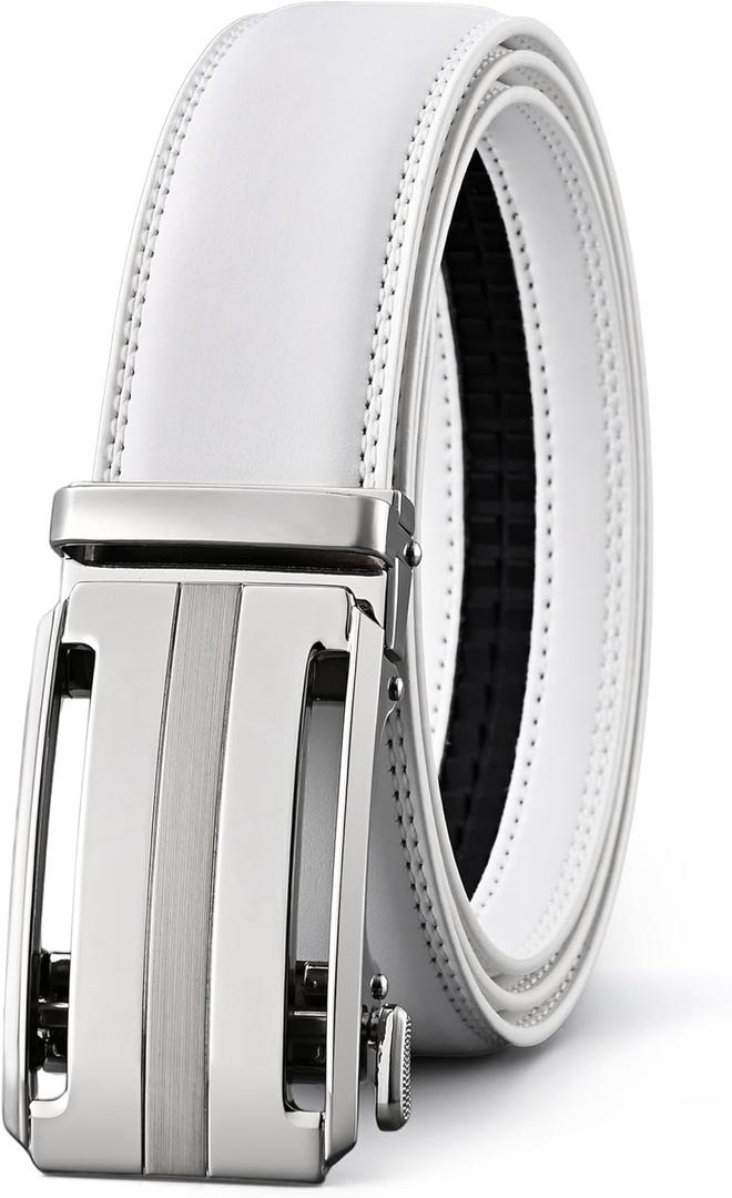 Men's Belt, Ratchet Dress Casual Belt with Adjustable Automatic Buckle Trim to Fit