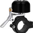 Greallthy Bike Bell Classic Brass Bicycle Bell,Bike Bells for Adults Kids, Loud Retro Bell for Road & Mountain Bikes, Universal Handlebar Fit. (Black)