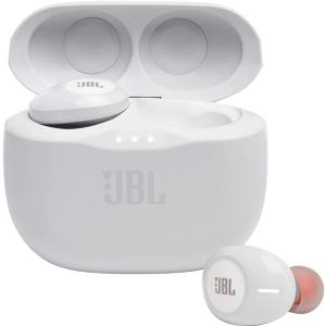 JBL Tune 125TWS True Wireless In-Ear Headphones - Pure Bass Sound, 32H Battery, Bluetooth, Fast Pair, Comfortable, Wireless Calls, Music, Native Voice Assistant (White)