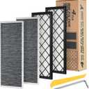 Spurtar HEPA Air Filter for Tesla Model Y, Cabin Air Filter Replacement with Activated Carbon for Tesla Model Y Accessories July 2021-2025 (Set of 4 Packs, Grey)
