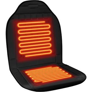 Heated Seat Cover for Winter 1 Minute Fast Heating Pad Seat Warmer Preimum Fabric 2 Models Setting Black