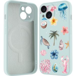 for iPhone 17 Pro Case | Turtle Jellyfish Magnetic Phone Case