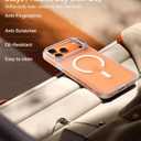 for iPhone 17 Pro Case with Stash Lens Stand and 9H Screen Protector, Compatible with MagSafe, Military-Grade Drop Protection Phone Case for iPhone 17 Pro, 360 Full Protection, Frosted Clear