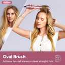 3 in 1 Travel Hair Dryer Brush, Lightweight Blow Dryer Brush in One for Faster Dry & Style, Blowout Hot Air Brush, One Step Straightener Volumizer with Millions Negative Ions for Smooth
