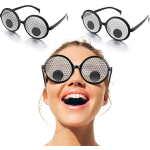 Skylety Googly Eyes Glasses Halloween Eyeball Funny Glasses for Adult Wiggle Novelty Shaking Giant Googly Accessories for Party Favor Men
