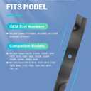 ACEBRI High Lift Blades 60 '' Fit for John Deere TCU15881, M128485, M131958, M144196, M163983 737 757 797 1025r 1023e Ztrak Z915E Z994R Z955R Z955R Z965M EZtrak Z665, Mower Blades 3Pack
