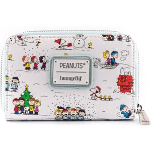 Loungefly Peanuts Happy Holidays All Over Print Zip around Wallet