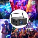 U`King Party Lights RGB Stage Lighting Beam Animation 3D Laser Lights Patterns with DMX512 Sound Activated Remote Control for Festival Bar Nightclub Wedding Live Show Church