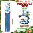 8pcs Christmas Windsocks Outdoor Hanging Decorations with Tassels Snowman Yard Decorations for Outside 3.3ft Xmas Decorative Signs for Wall Tree Home Lawn Yard Party Supplies Garden Decor