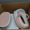 Potty Training Seat with Step Stools, Maliton Potty Training Toilet for Toddlers Girls with Splash Guard, Anti-Slip Toddler Stool for Bathroom, One Potty Seat and 2 in 1 Step Stool for Kids (Pink)