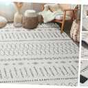 Moroccan Area Rug Living Room Starry Sand 8x10' (Rectangular) Sandy Grey
