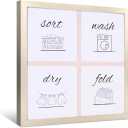 Laundry Room Sign Farmhouse Pictures Wall Art Decor 16×16in