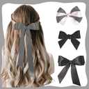 150 Yards Black Satin Ribbon 1-1/2 Inch 6 Rolls Assortment Ribbons for Crafts Gift Wrapping Flower Bouquet Wedding Invitations Birthday Party Festival Decoration Hair Bows (Black and White)
