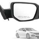 Door Mirror Right Passenger Side Replacement For Honda Civic 2016-2021, Replace HO1321284 White 11Pins