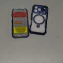 Reukdnv [Built-in Privacy Screen Protector & Invisible Ring Stand] Privacy Case for iPhone 17 Pro 6.3'' [Soft Bumper Full Signal] [Compatible with MagSafe] Full-Body Shockproof Clear Case, Blue