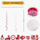 Biswiter Valentines Day Decorations, NO-DIY Party Decorations Includes Glitter Happy Banner, Supplies Hanging Swirls, for Office