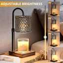 Candle Warmer Lamp with Timer Dimmer Adjustable Height, Candle Warmer with 2 Bulbs for Jar Candles, Home Decor, for Women Birthday
