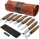BeaverCraft Deluxe Wood Carving Kit S18X - Wood Carving Knife Set - Spoon Carving Tools Set - Whittling Knives - Woodworking Wood Carving Tools Large Whittling Kit S18X