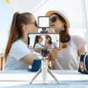 MT-08 White Mini Tripod for Camera,1/4" Mount Universal Portable Camera Tripod Compatible with DJI OSMO Pocket 3/Pocket 4/OSMO 360/Insta360x5/iPhone/Sony/Xtra,Extendable Handheld Video Shooting Stand